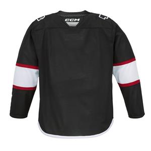 ADULT REPLICA BLACK WITH WHITE STRIPES OMAHA HOCKEY JERSEY