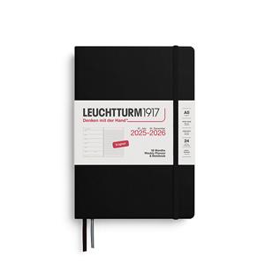 Leuchtturm July 2025 - December 2026 Black Weekly Planner And Notebook