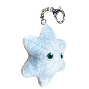 SNOWFLAKE STELLAR DENDRITES PLUSH KEY CHAIN