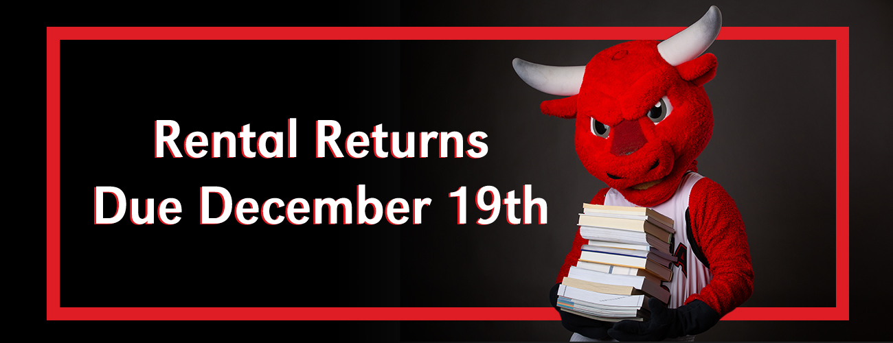 Summer 2025 Textbook Rental Returns is December 19