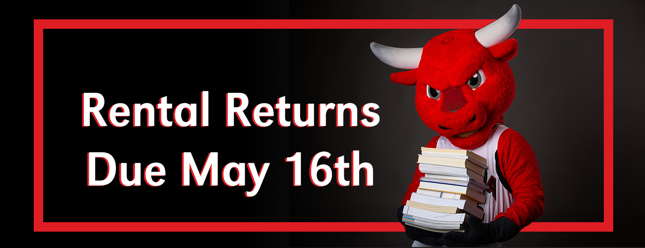 Spring 2025 Textbook Rental Returns is May 16