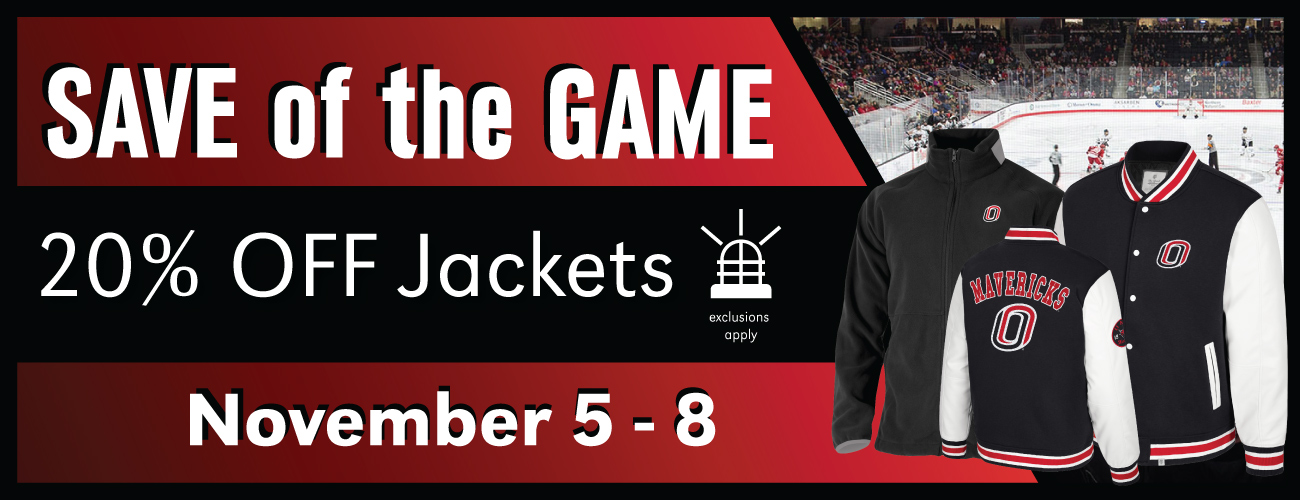 20% OFF Jackets November 5-8