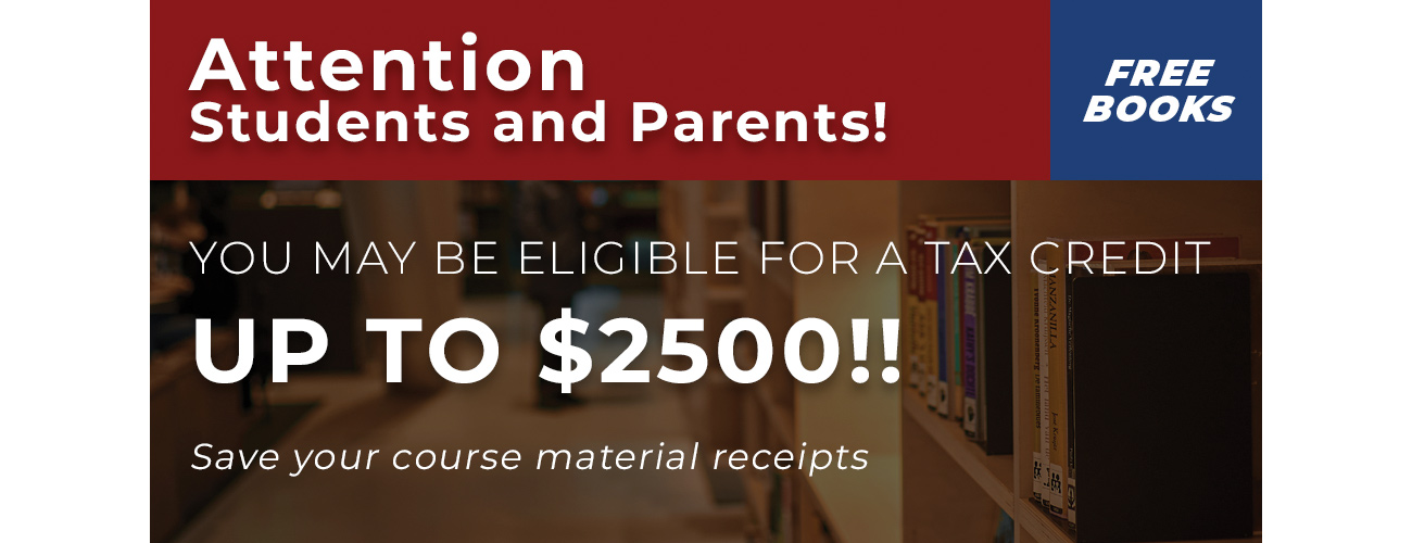 You may be eligible for a tax credit up to $2,500!!